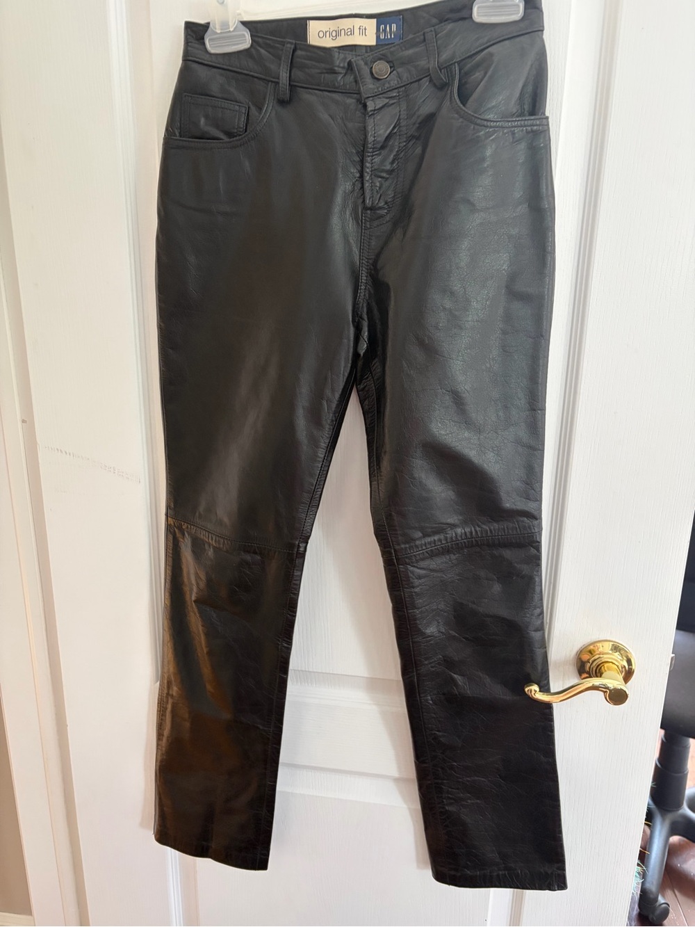 GAP Women’s Black Leather Original Fit Pants